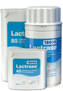 Lactrase 18000 Laktase Tabletten und Kapseln zur Einnahme bei Laktoseintoleranz