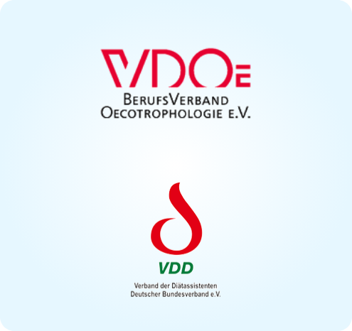 Logo von VDOE – Verband der Oecotrophologen e.V. sowie von VDD – Verband der Diätassistenten – Deutscher Bundesverband e.V.